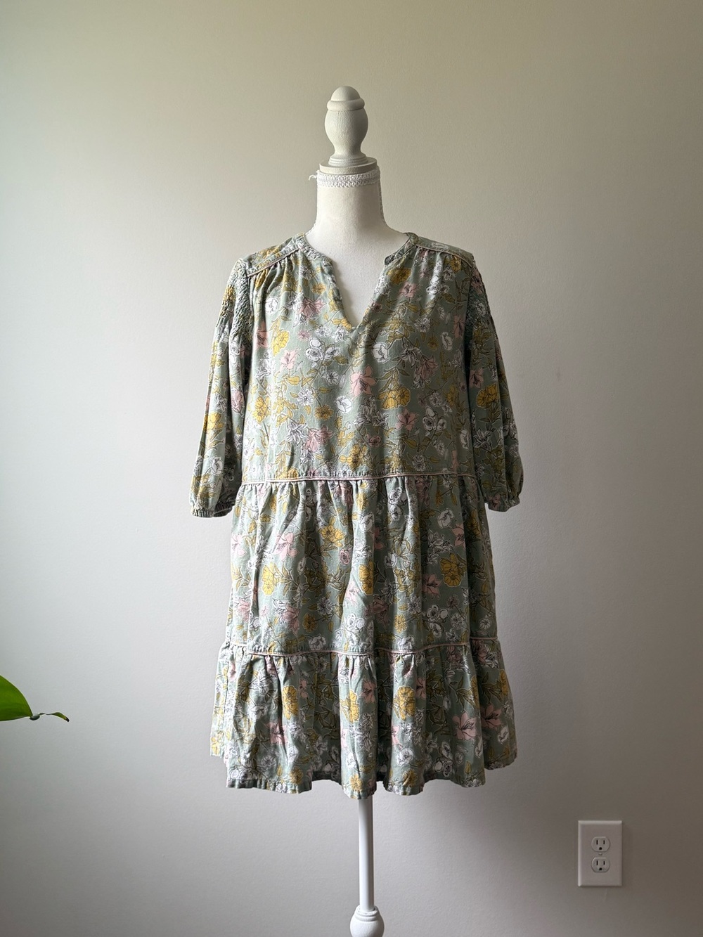 Cynthia Rowley Floral Tiered Mini Dress Size S